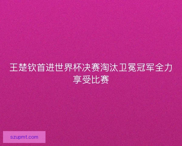 王楚钦首进世界杯决赛淘汰卫冕冠军全力享受比赛